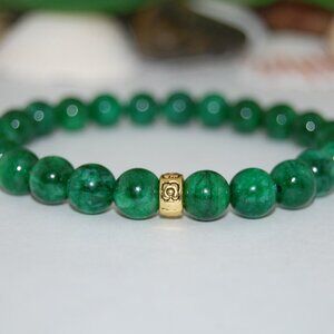 Jade Bracelet,Golden Charm Jade Bracelet,Good Fortune Bracelet